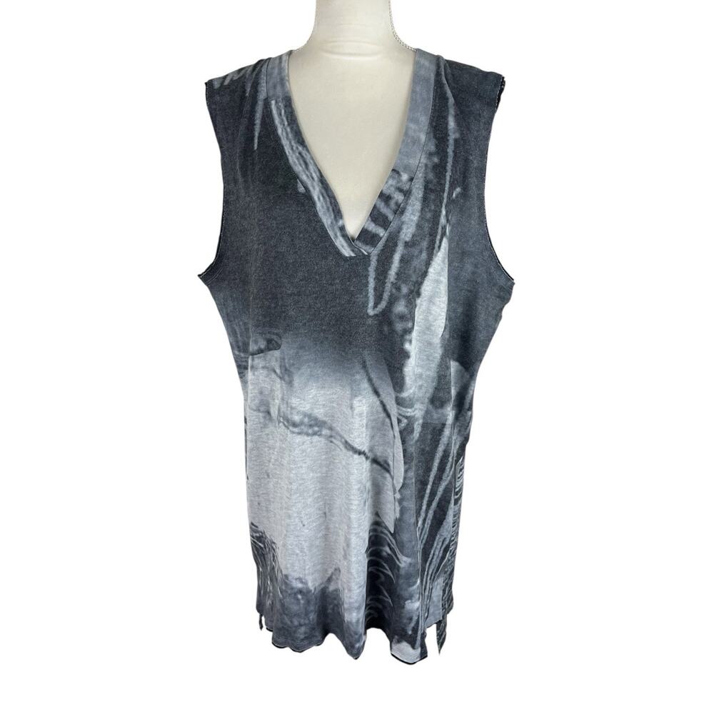 3 Potato Sleeveless Tunic Dress Art to Wear Artsy V-Neck Lagenlook Size M/L NEW